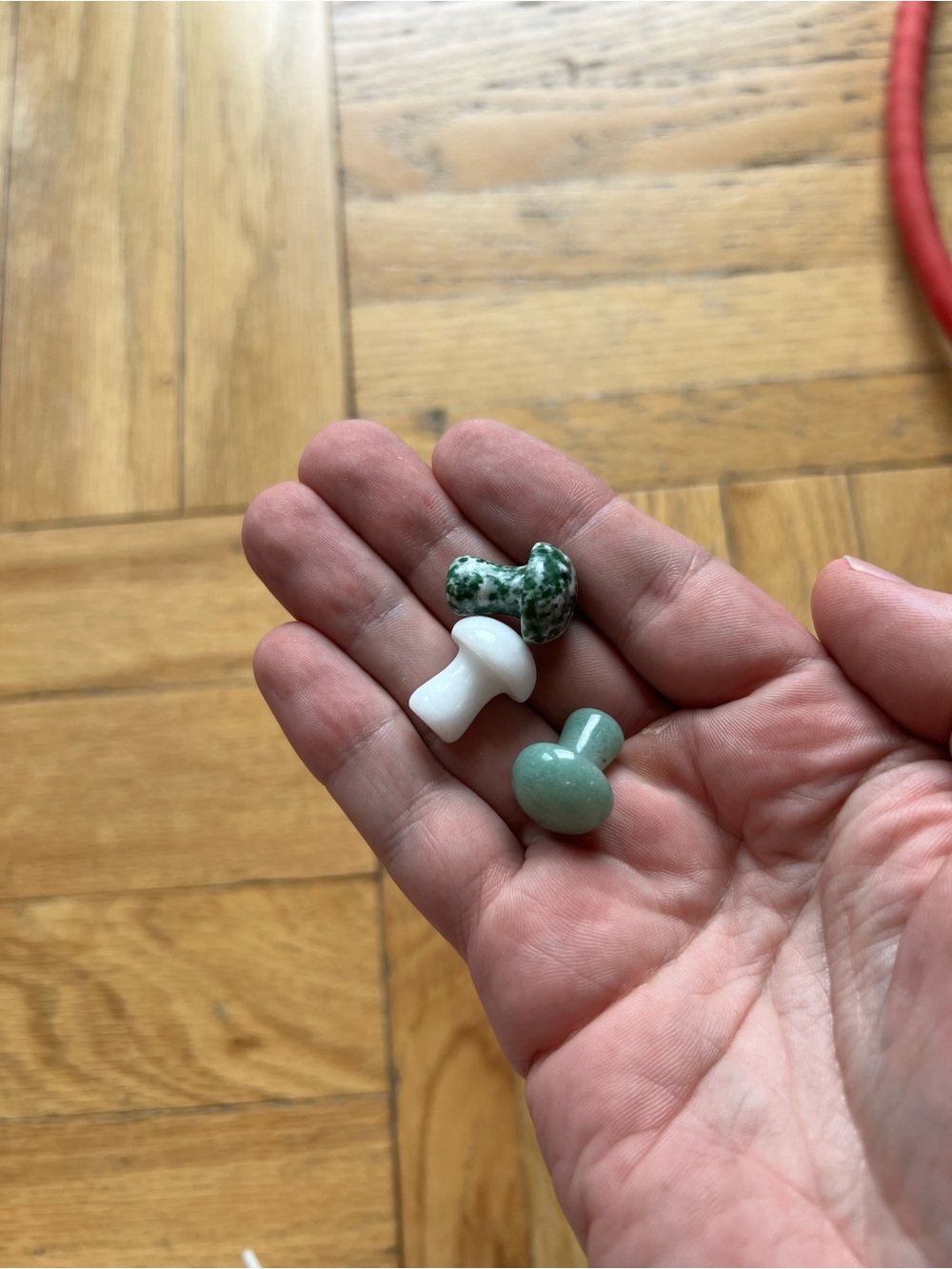 Set of Three Polished Mushroom gemstones